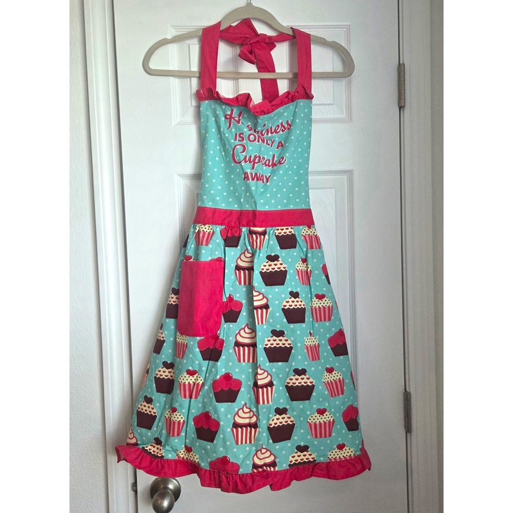 Pantry Cupcake Apron Happiness Is Only A Cupcake Away Retro Ruffle Kids Apron